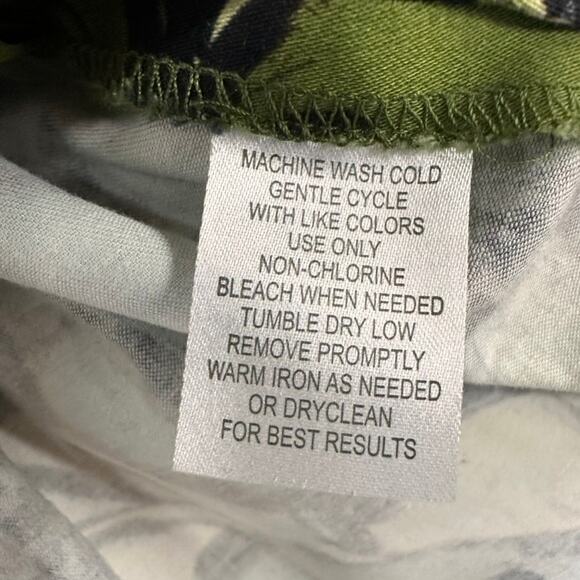 Sunny Leigh Size‎ 14 Skirt Green Floral Side Zip - Picture 8 of 8